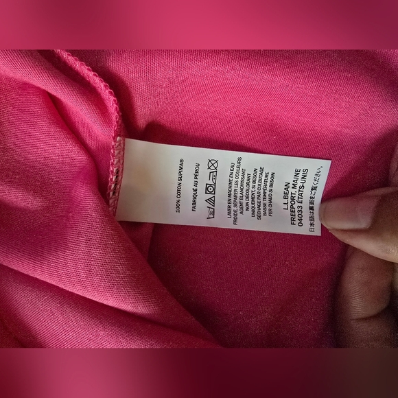 L.L Bean Pima Tops Split-Neck Tunic 3/4 Sleeve - Picture 10 of 10